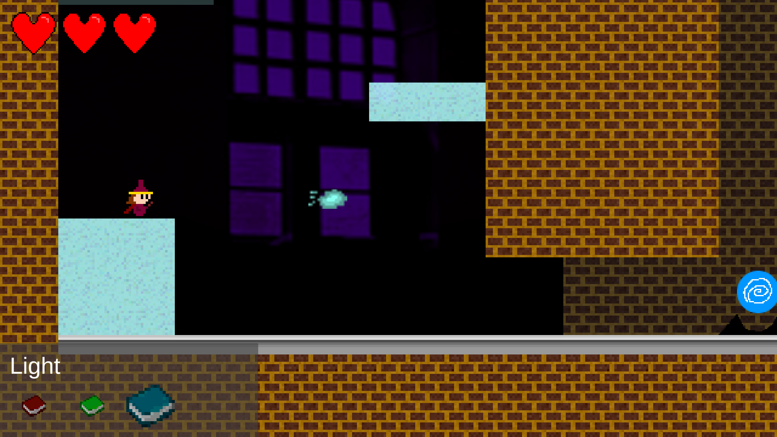 Screenshot of Susan in the Spooky Castle